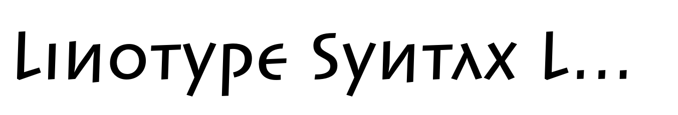 Linotype Syntax Lapidar Text Pro Medium